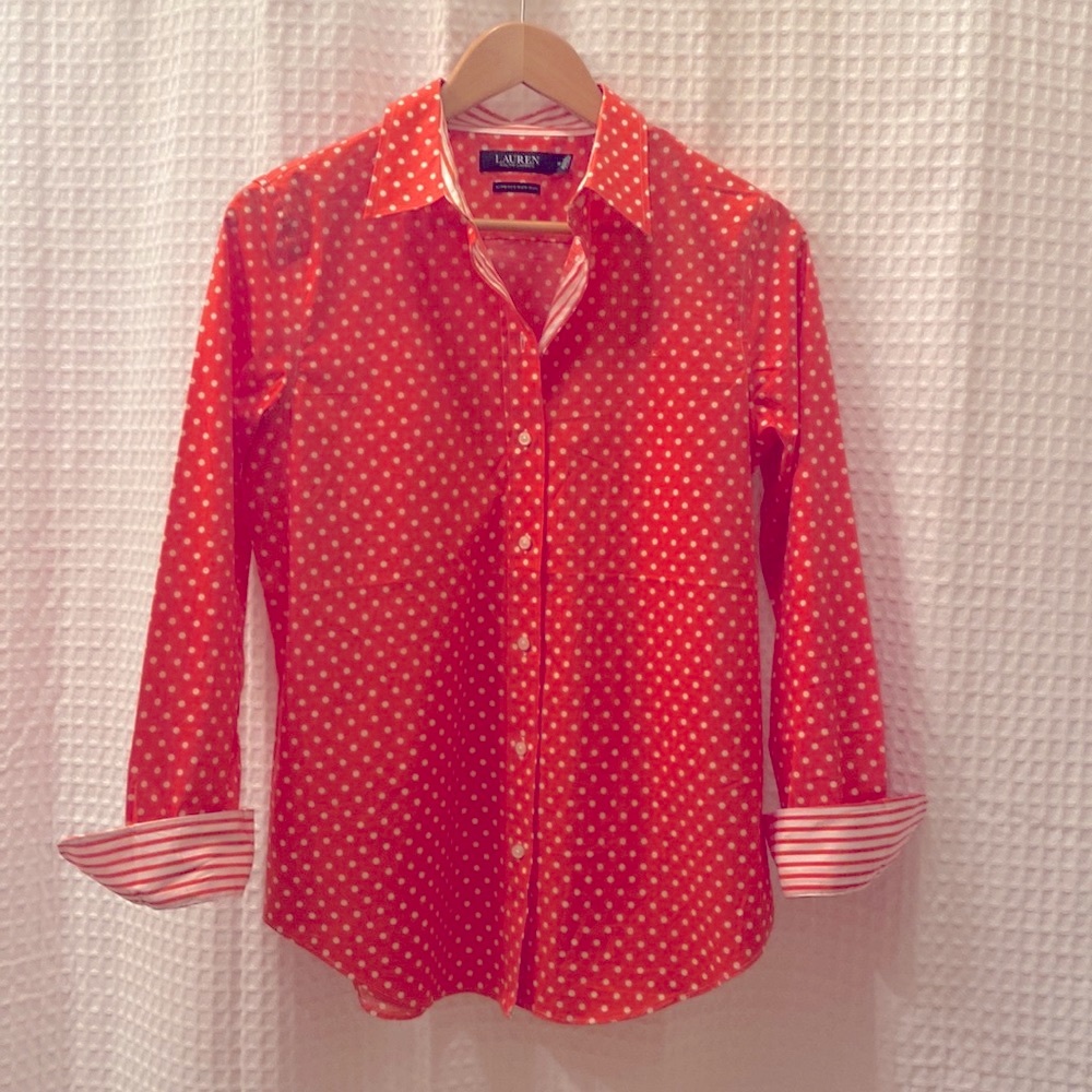 Lauren Ralph Lauren Stretch No-iron Button Down Shirt